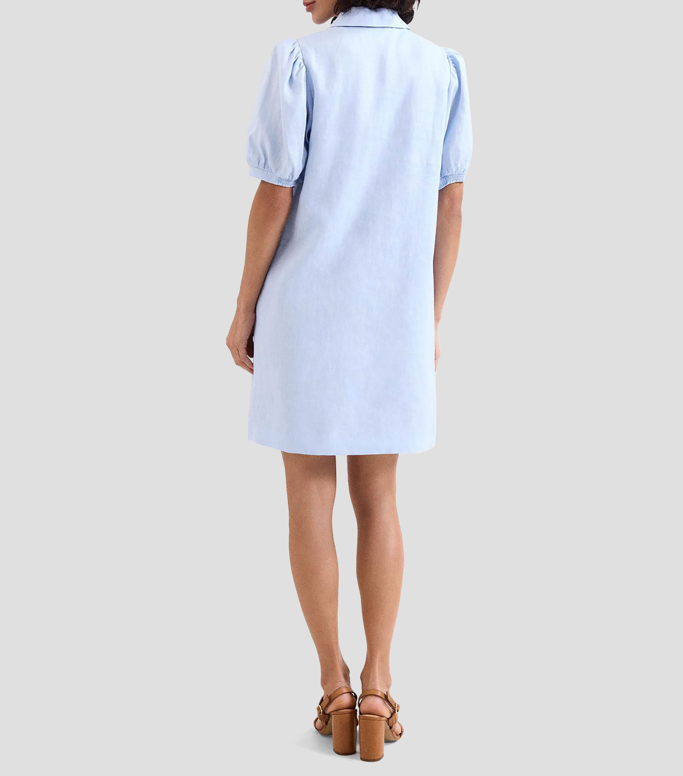 Vestido corto manga corta microdiseño Mujer